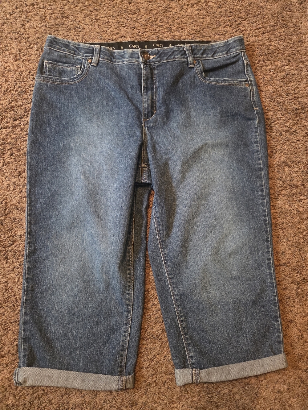 Cato Blue Cropped Roll Cuff Jeans